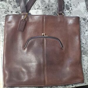 Vintage Coach Skinny Tote Brown